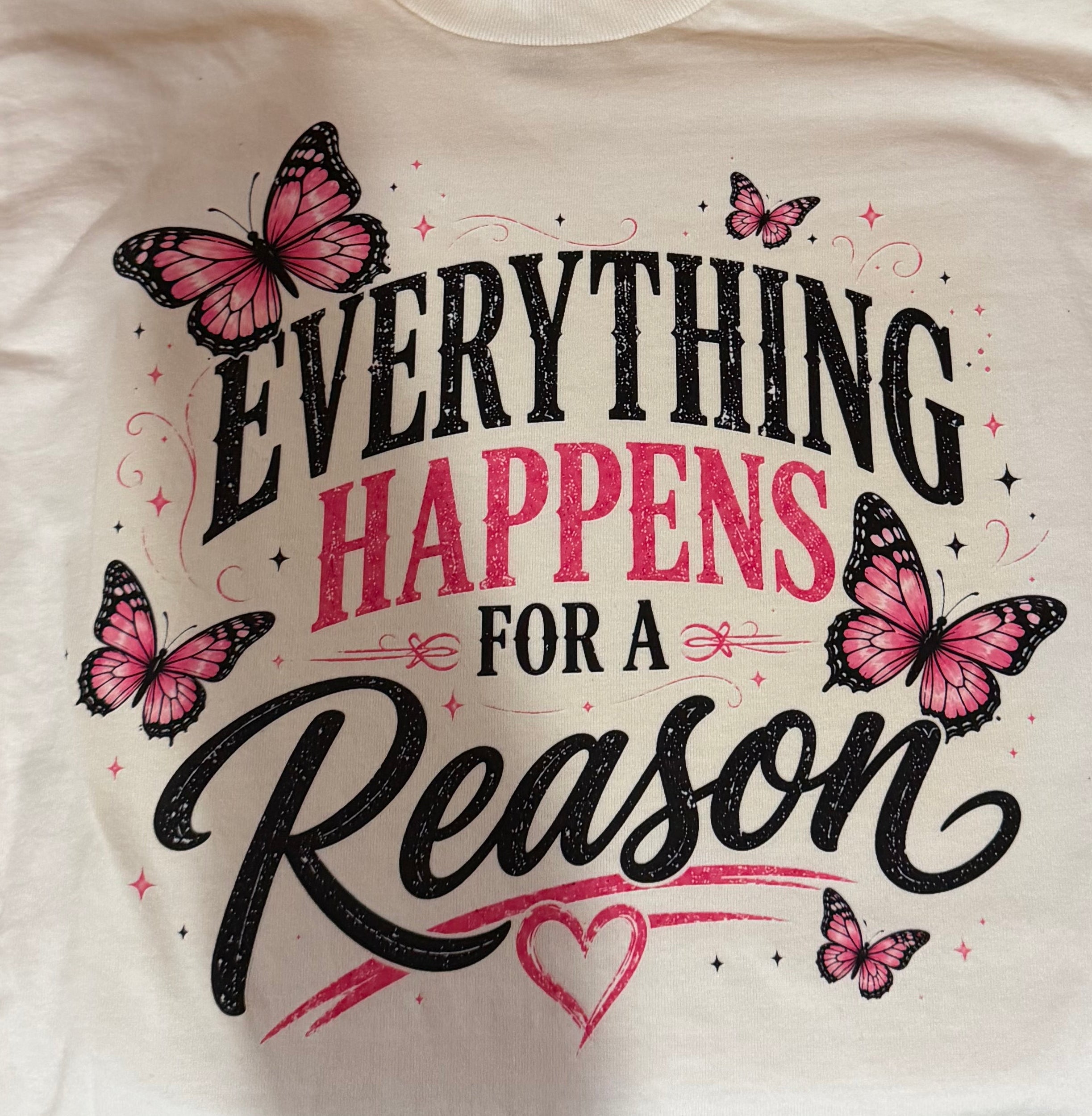 everything happens for a reason iron on