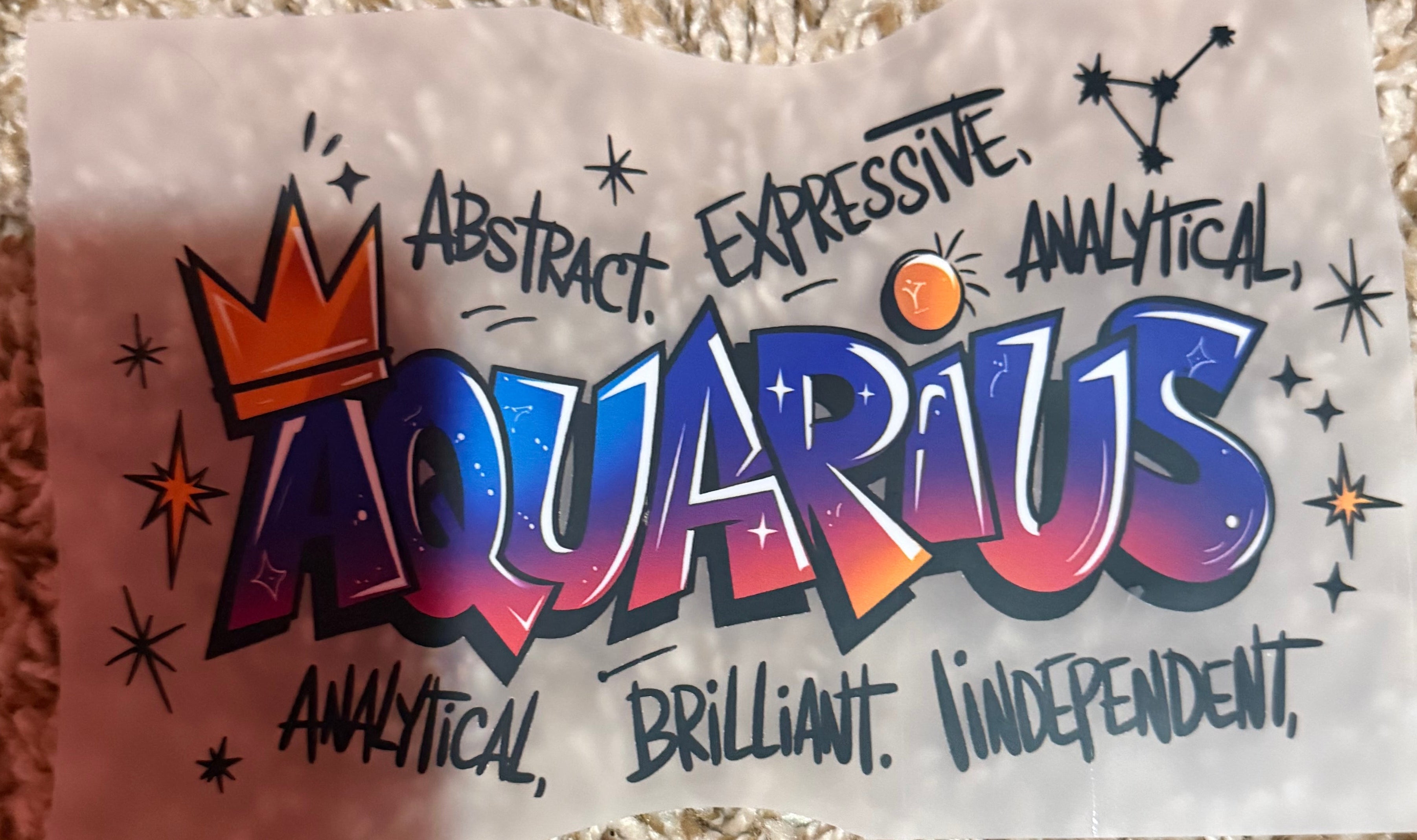 aquarius iron on