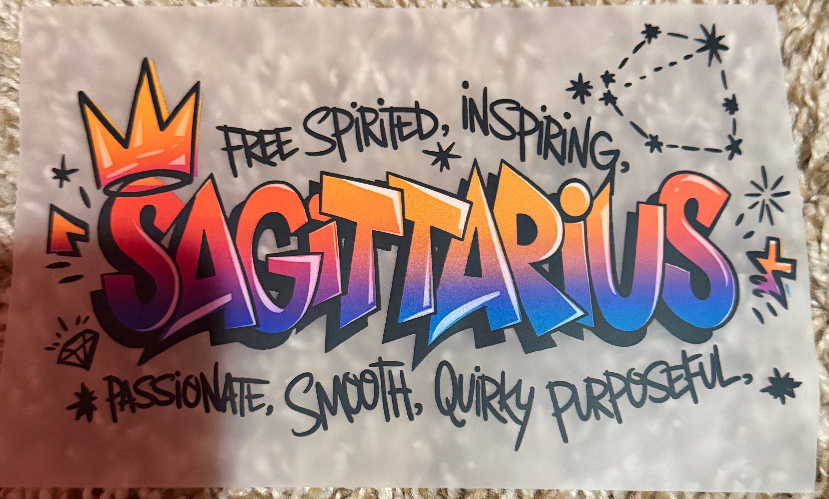 sagittarius iron on