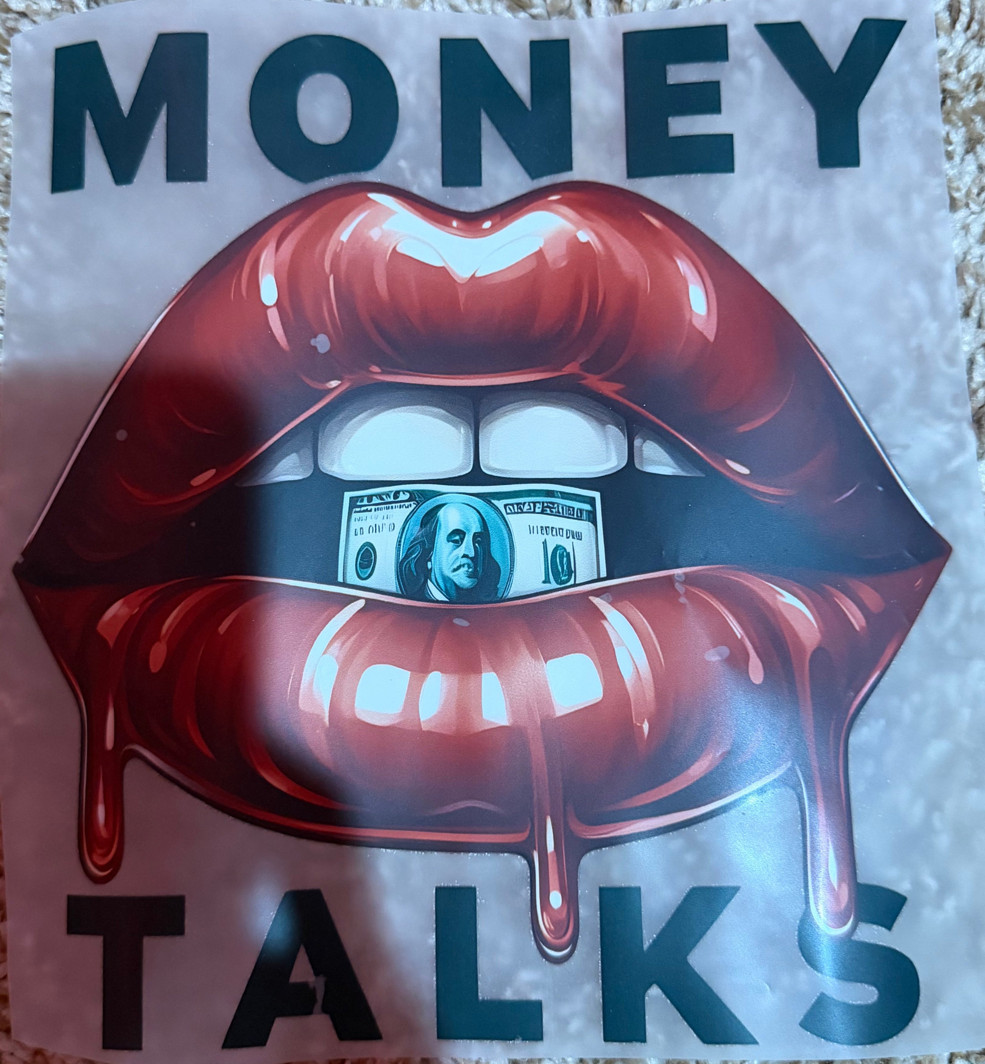 money talks iron on
