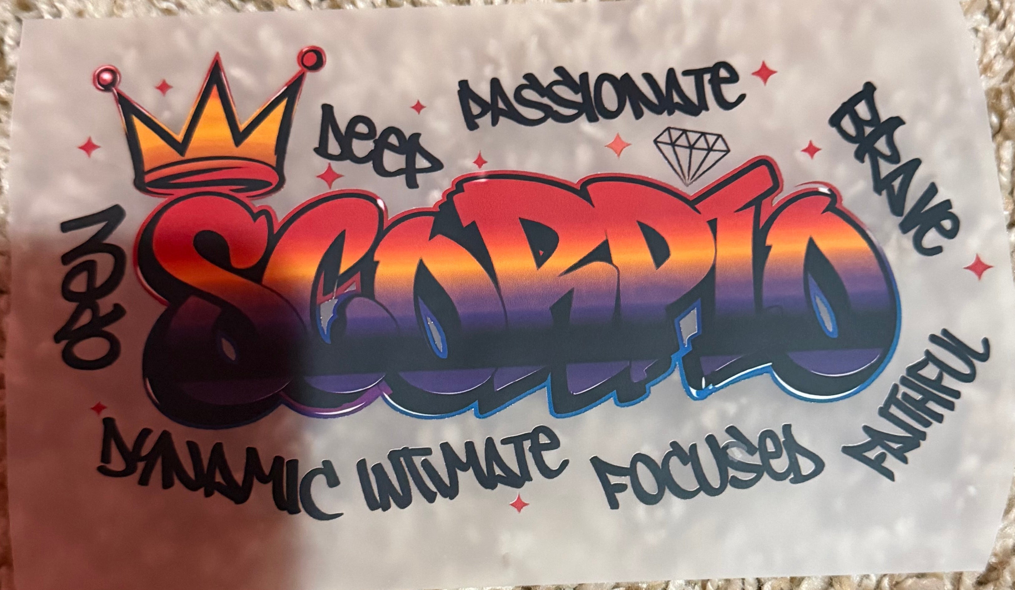 scorpio iron on
